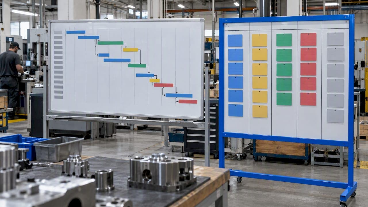 Kanban vs. Gantt in Manufacturing: Which Method Fits?